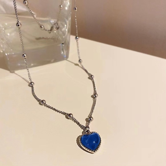 Fashionable Stainless Steel Necklace Color Changing Heart-Shaped Mood Pendant - Picture 13 of 14